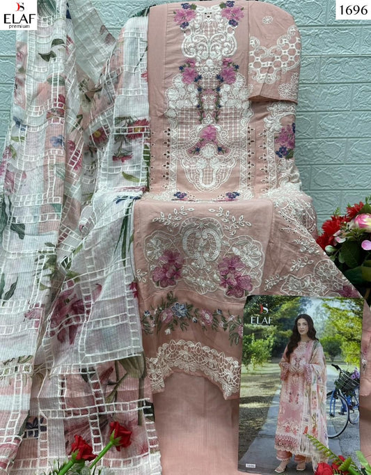 1696 Elaf Premium Deepsy Pure Cotton Pakistani Salwar Suits