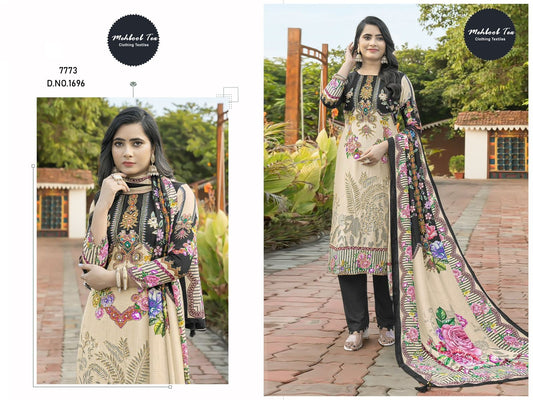 1696 Mehboob Tex Printed Karachi Unstitched Suits