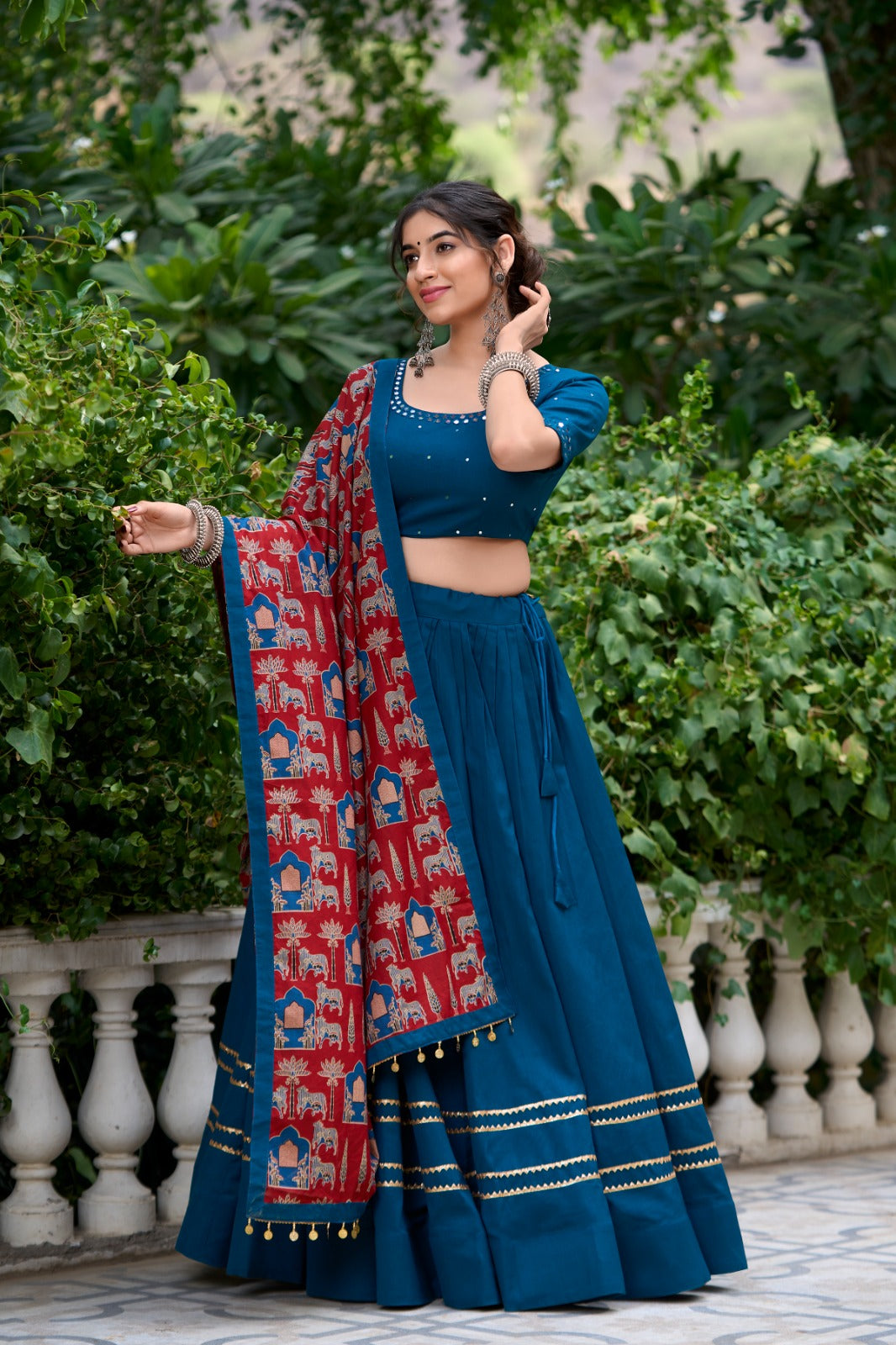 1697 Chaithra Staard Pure Cotton Lehenga Choli