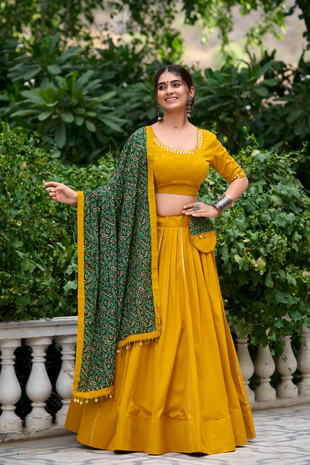 1697 Chaithra Staard Pure Cotton Lehenga Choli