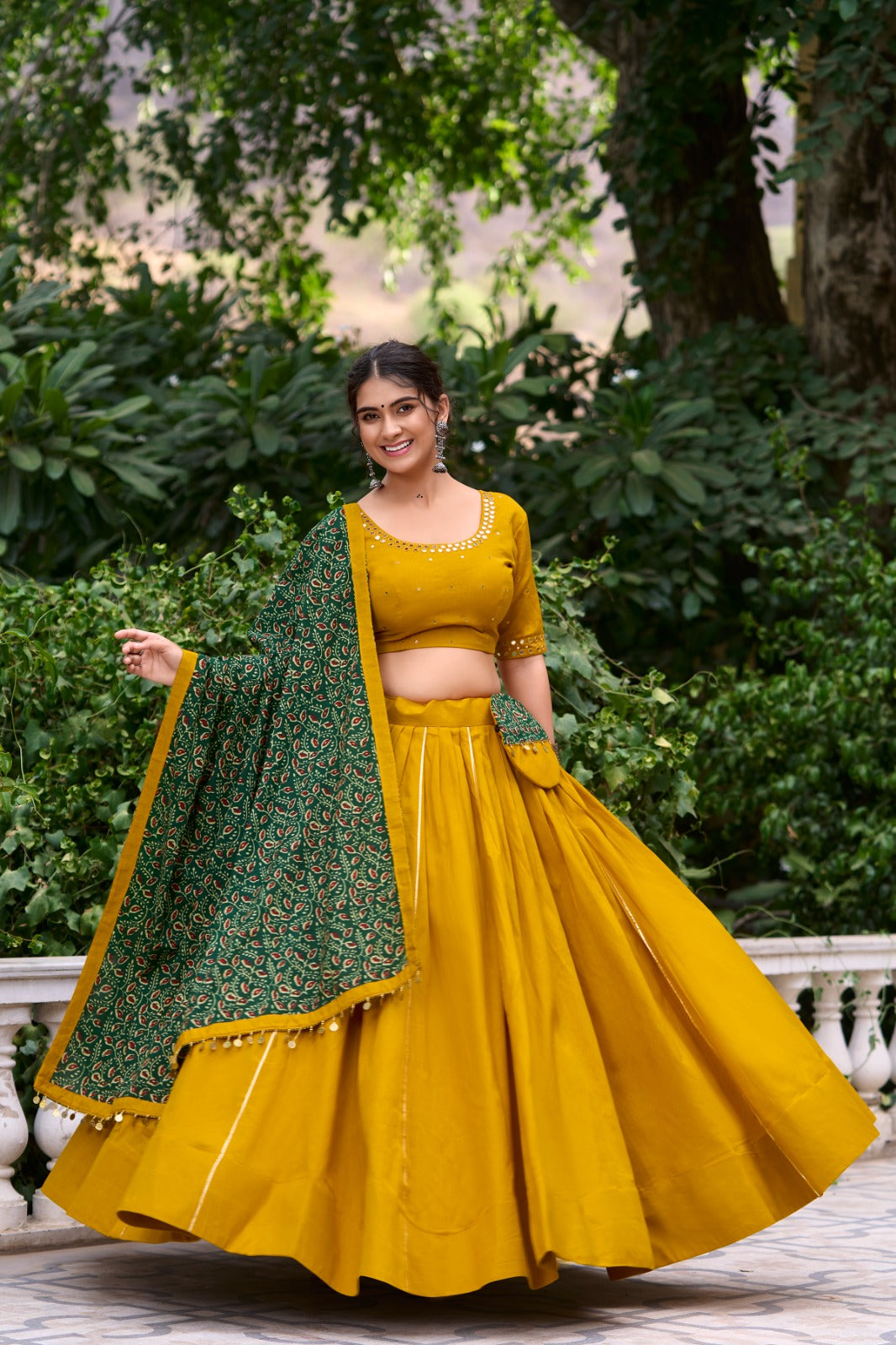 1697 Chaithra Staard Pure Cotton Lehenga Choli