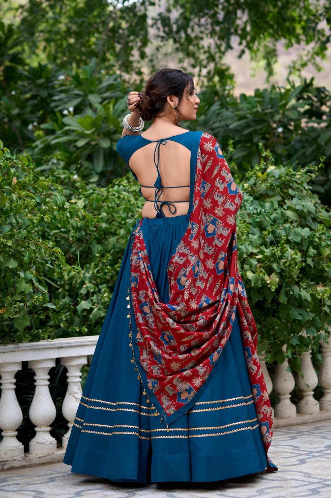 1697 Chaithra Staard Pure Cotton Lehenga Choli