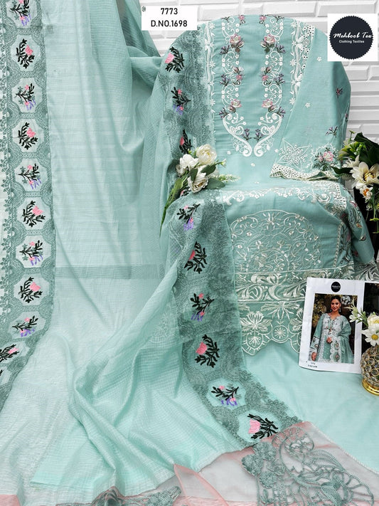 1698 Mehboob Tex Embroidery Pakistani Salwar Suits