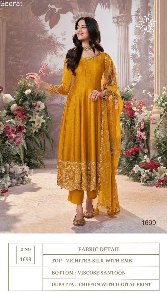 1699 Seerat Vichitra Silk Readymade Suits