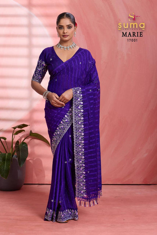 17001 Marie Suma Designer Solo Chiffon Sarees