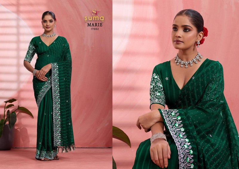17002 Marie Suma Designer Solo Chiffon Sarees
