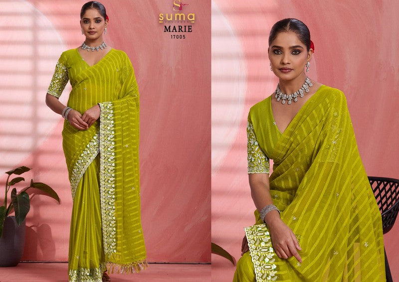 17005 Marie Suma Designer Solo Chiffon Sarees