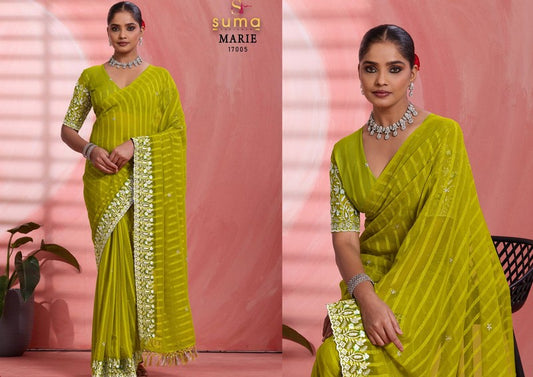 17005 Marie Suma Designer Solo Chiffon Sarees