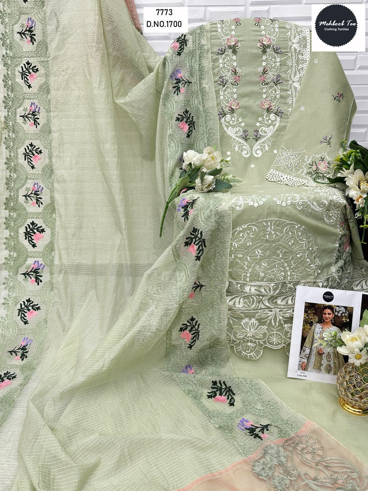 1700 Mehboob Tex Embroidery Pakistani Salwar Suits