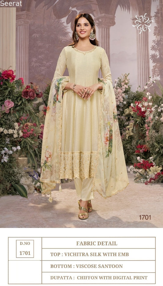 1701 Seerat Vichitra Silk Readymade Suits
