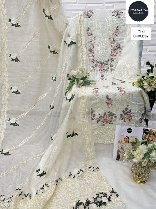 1702 Mehboob Tex Embroidery Pakistani Salwar Suits