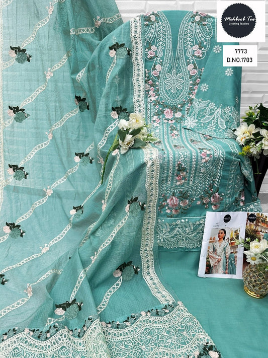 1703 Mehboob Tex Embroidery Pakistani Salwar Suits