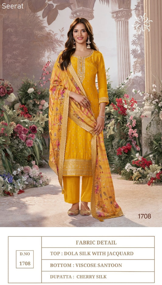 1708 Seerat Dola Silk Readymade Suits