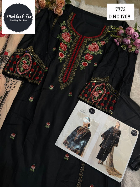 1709 Mehboob Tex Embroidery Pakistani Salwar Suits