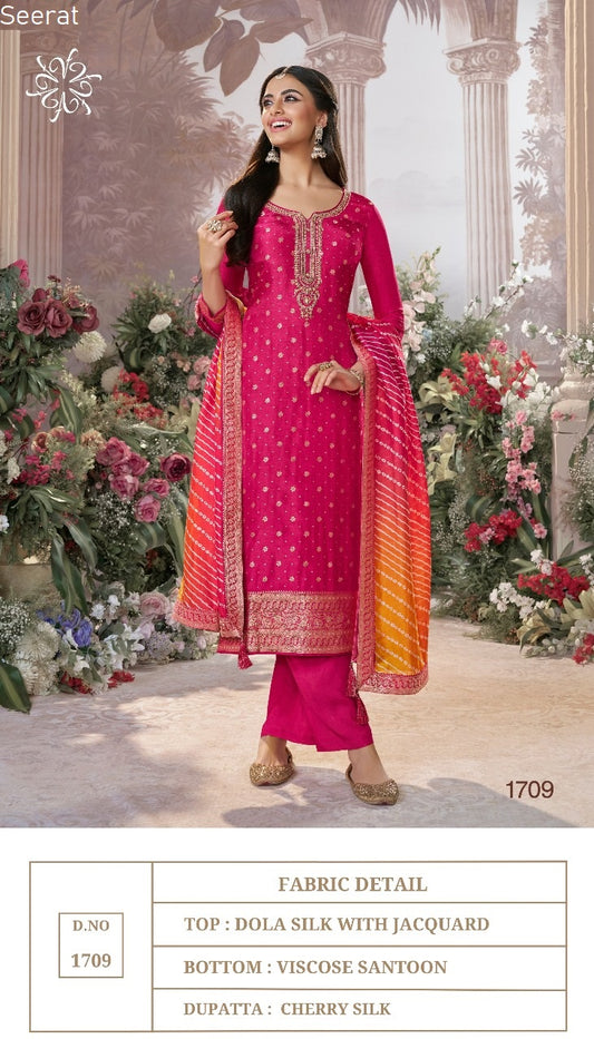 1709 Seerat Dola Silk Readymade Suits
