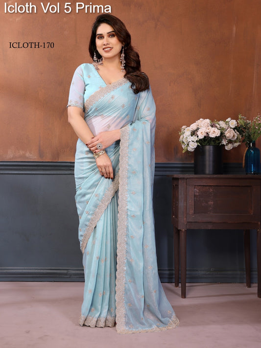 170 Icloth Vol 5 Prima Pure Cotton Georgette Sarees
