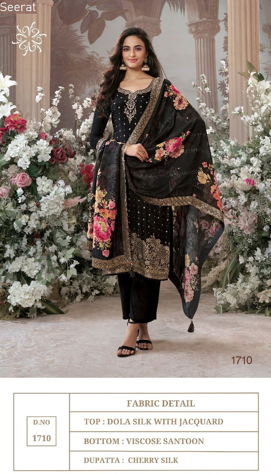 1710 Seerat Dola Silk Readymade Suits