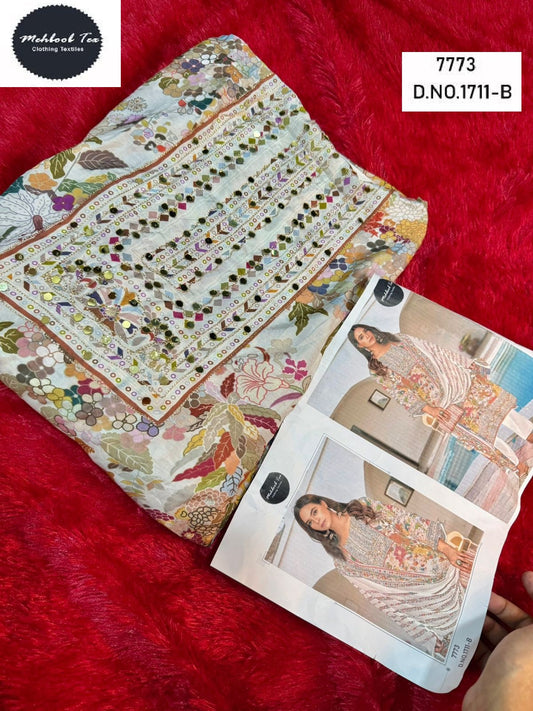 1711-B Mehboob Tex Printed Karachi Unstitched Suits