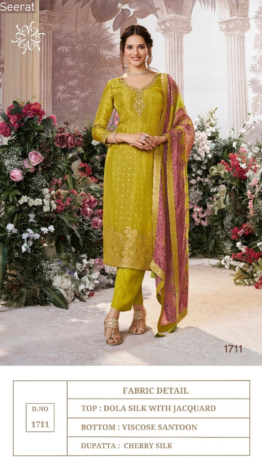 1711 Seerat Dola Silk Readymade Suits