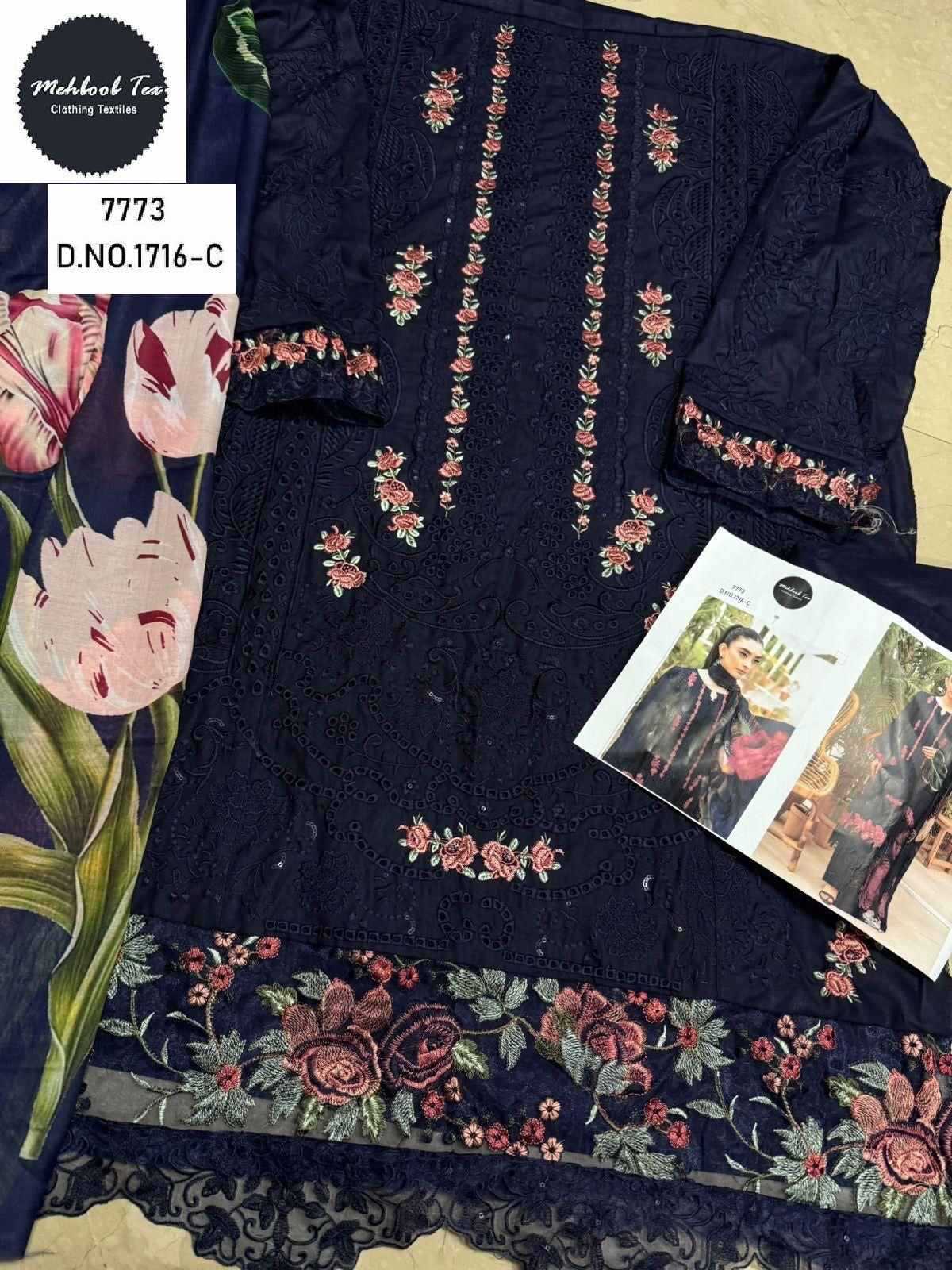 1716-C Mehboob Tex Embroidery Pakistani Salwar Suits