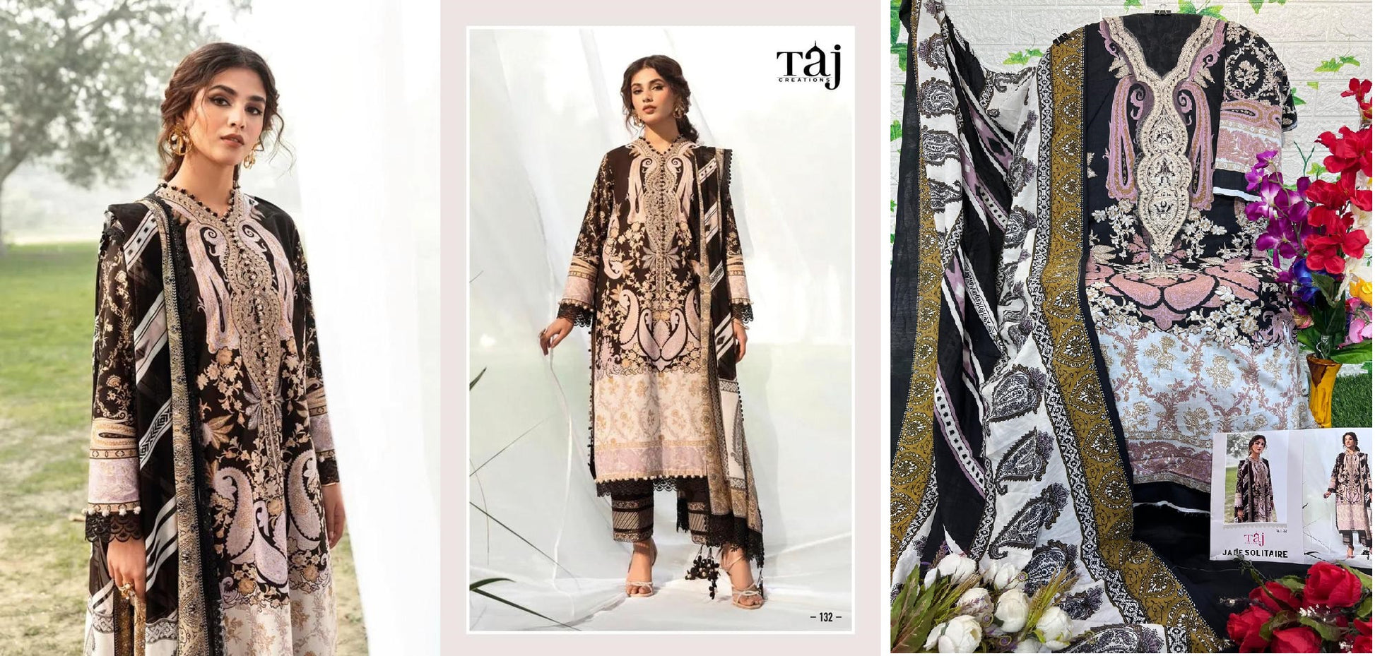 132 Taj Creations Pakistani Salwar Suits