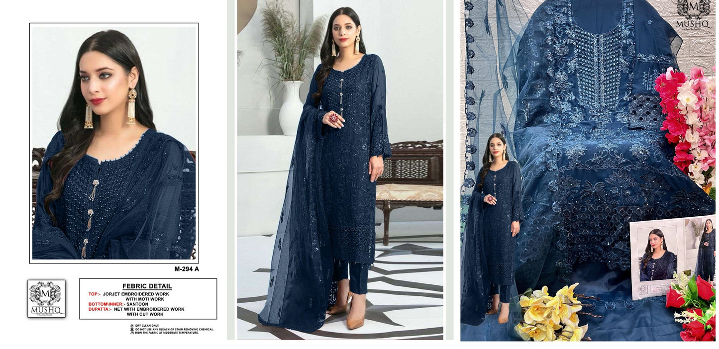 294A Mushq Pakistani Salwar Suits
