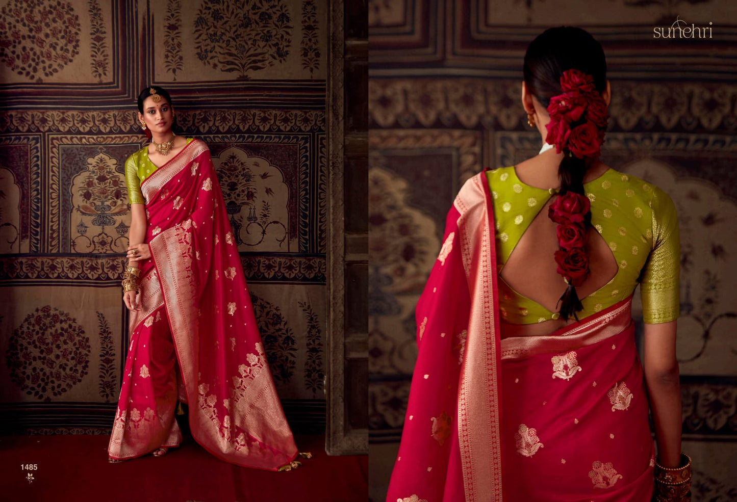 1485 Roopkala Sunehri Sarees