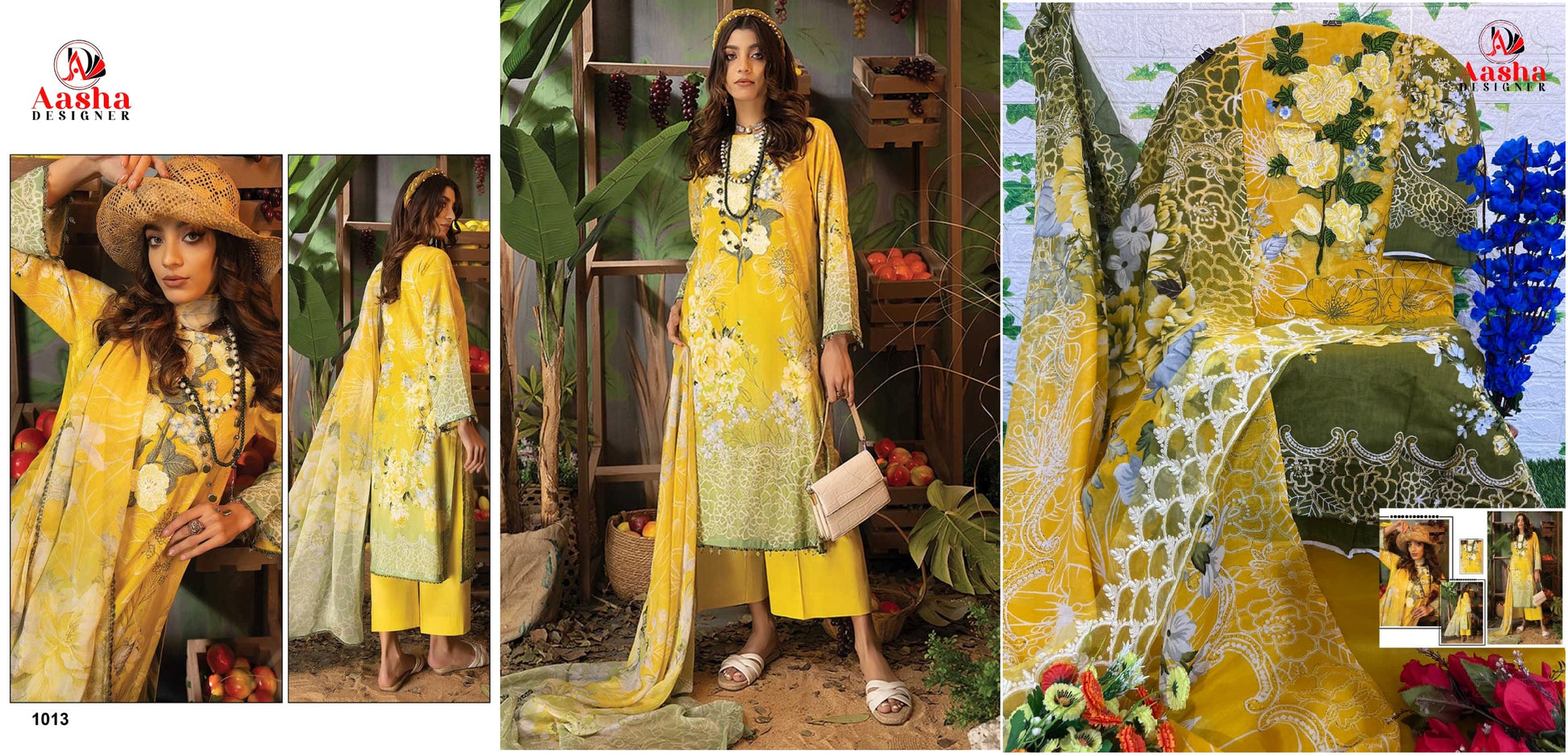 1013 Aasha Designer Pakistani Salwar Suits