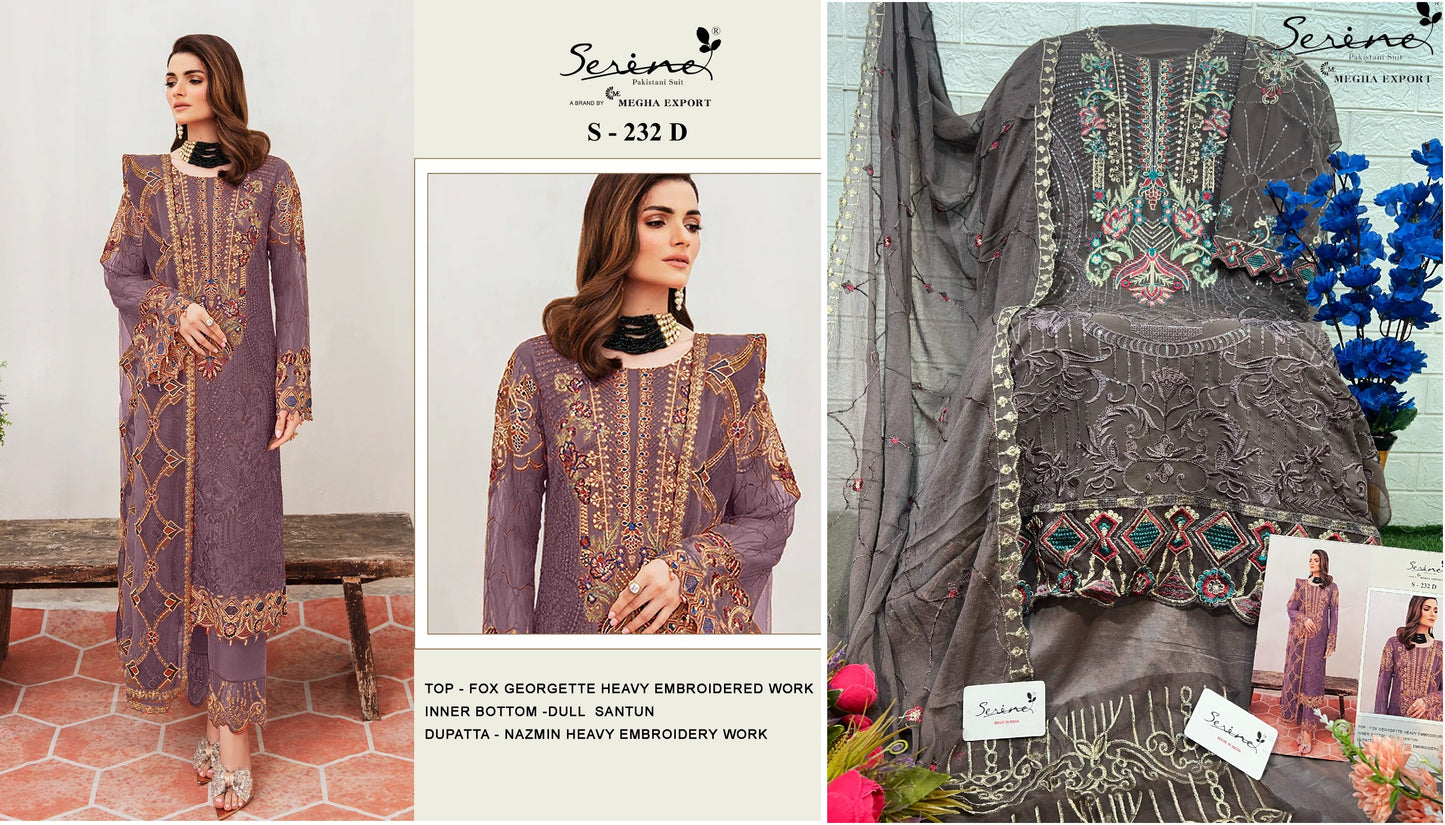 232D Serine Pakistani Salwar Suits