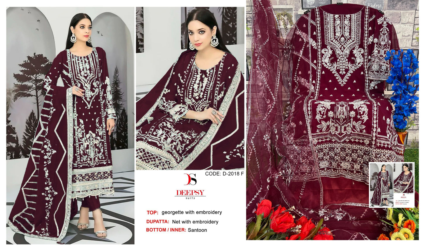 2018F Deepsy Pakistani Salwar Suits