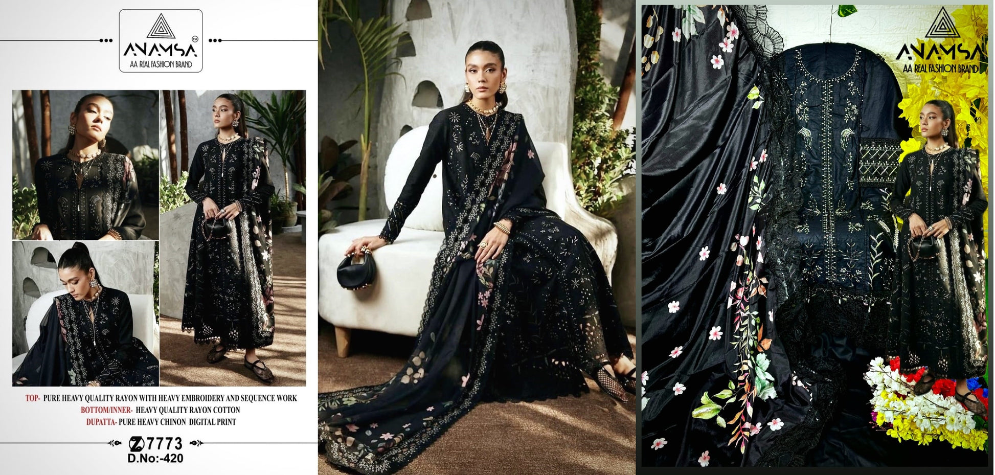 420 Anamsa Pakistani Salwar Suits