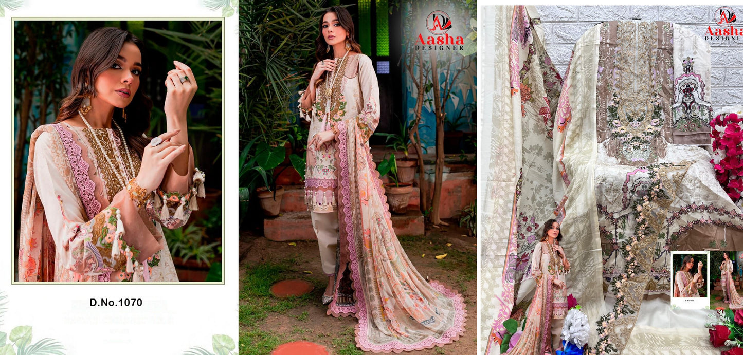 1070 Needle Wonder Vol 8 Aasha Designer Pakistani Salwar Suits