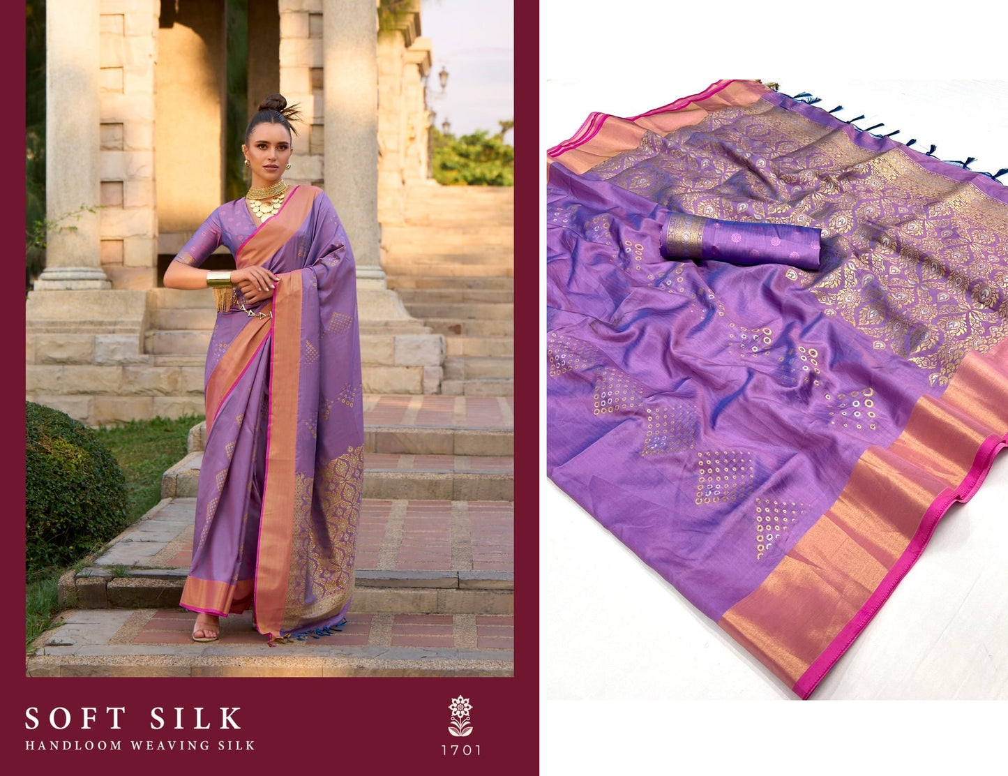 1701 Soft Silk Rajtex Sarees