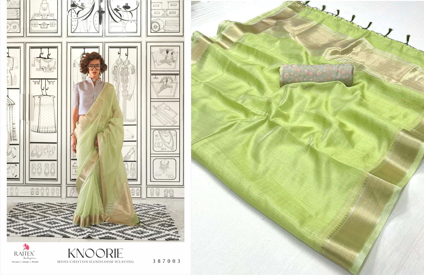 387003 Knoorie Rajtex Sarees