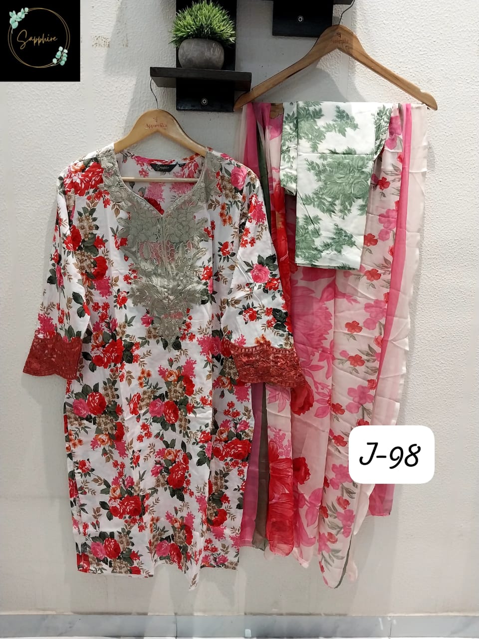 Jazmin Vol 98 Red Sapphire Pakistani Readymade Suits