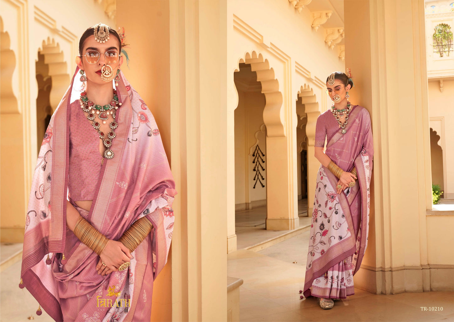 10210 Vrundavan Trirath Sarees