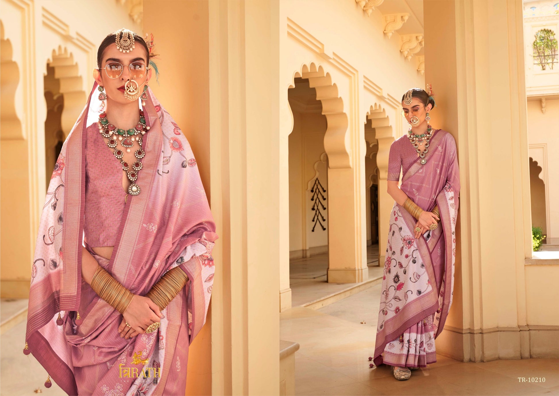 10210 Vrundavan Trirath Sarees