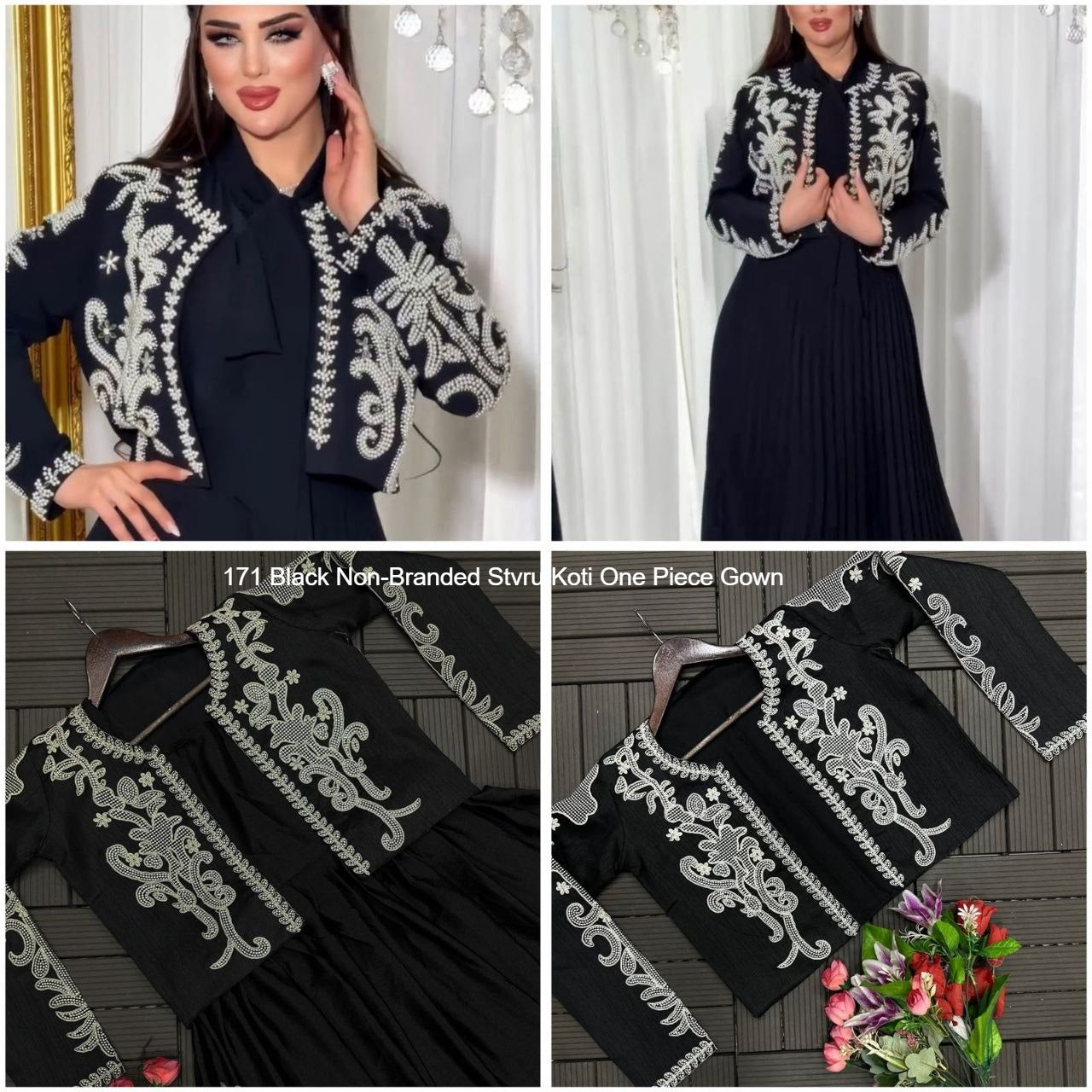 171 Black Non-Branded Stvru Koti One Piece Gown