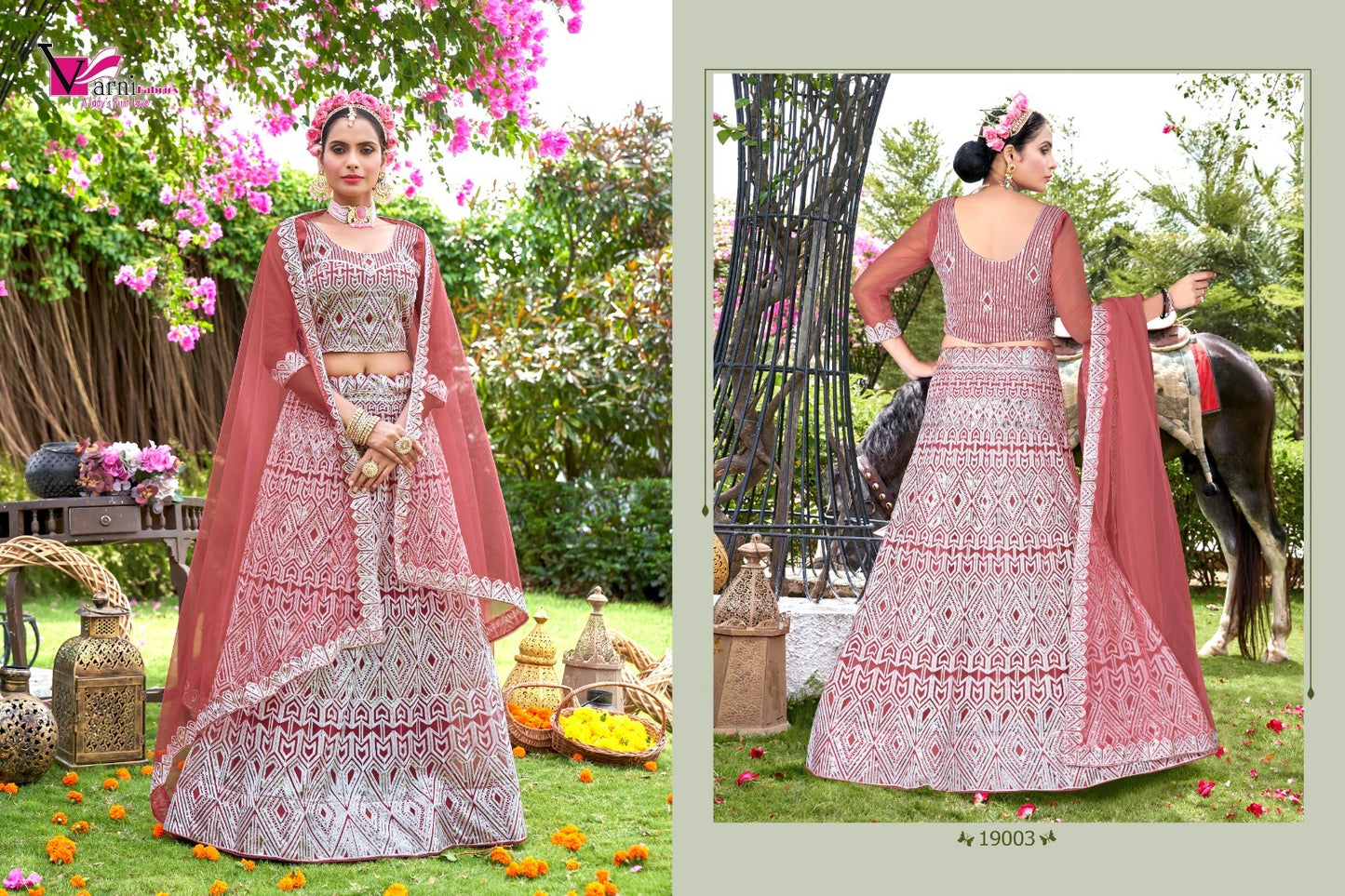 19003 Zeeya Sakshi Varni Fabrics Lehenga Choli