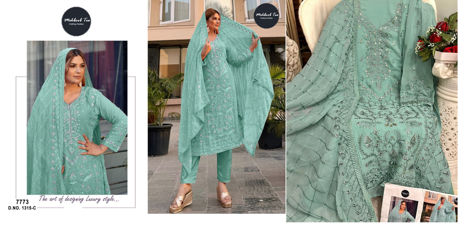 1315C Mehboob Tex Pakistani Salwar Suits