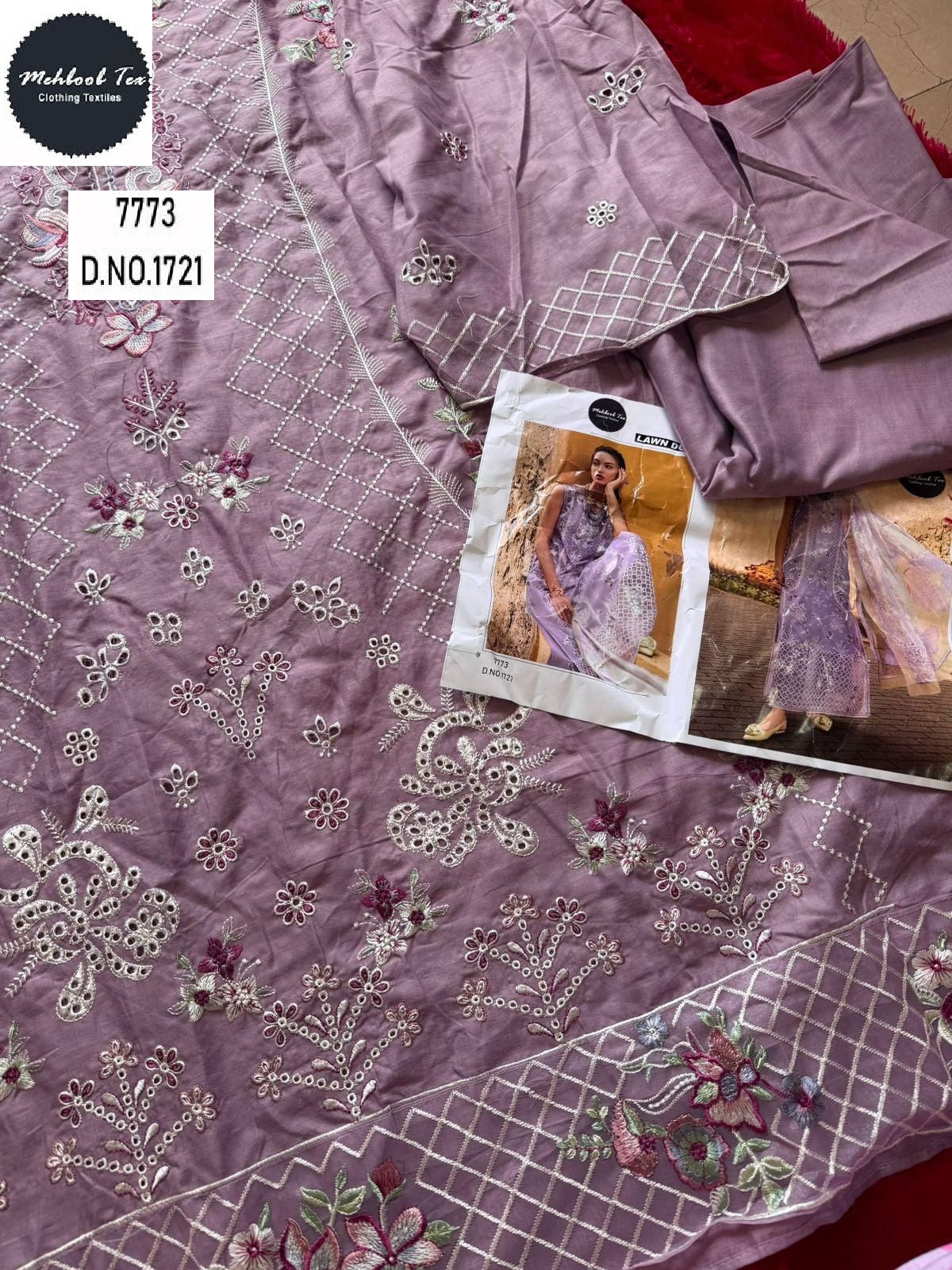 1721 Mehboob Tex Embroidery Pakistani Salwar Suits