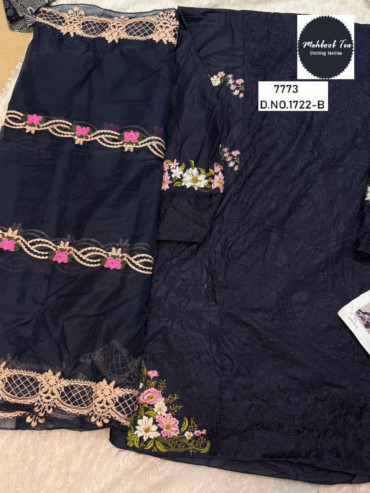 1722-B Mehboob Tex Embroidery Pakistani Salwar Suits