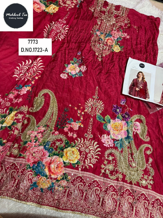 1723-A Mehboob Tex Printed Karachi Unstitched Suits