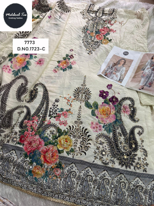 1723-C Mehboob Tex Printed Karachi Unstitched Suits