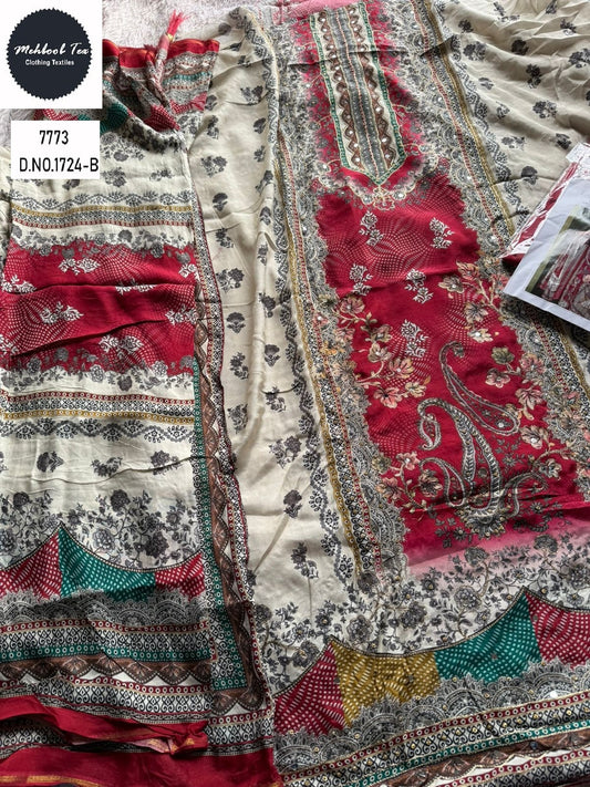 1724-B Mehboob Tex Pure Viscose Karachi Unstitched Suits