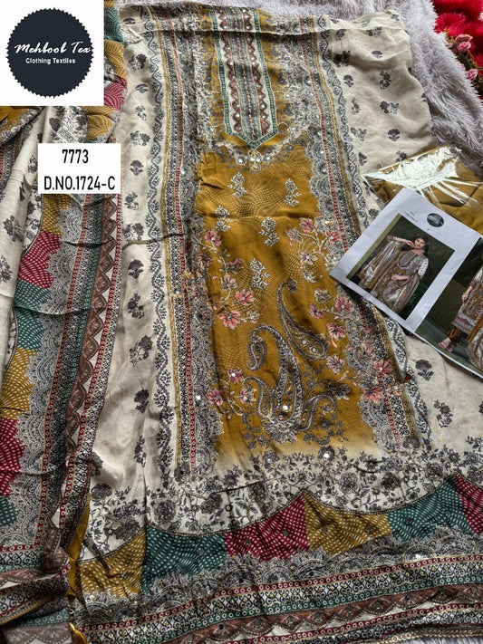 1724-C Mehboob Tex Pure Viscose Karachi Unstitched Suits
