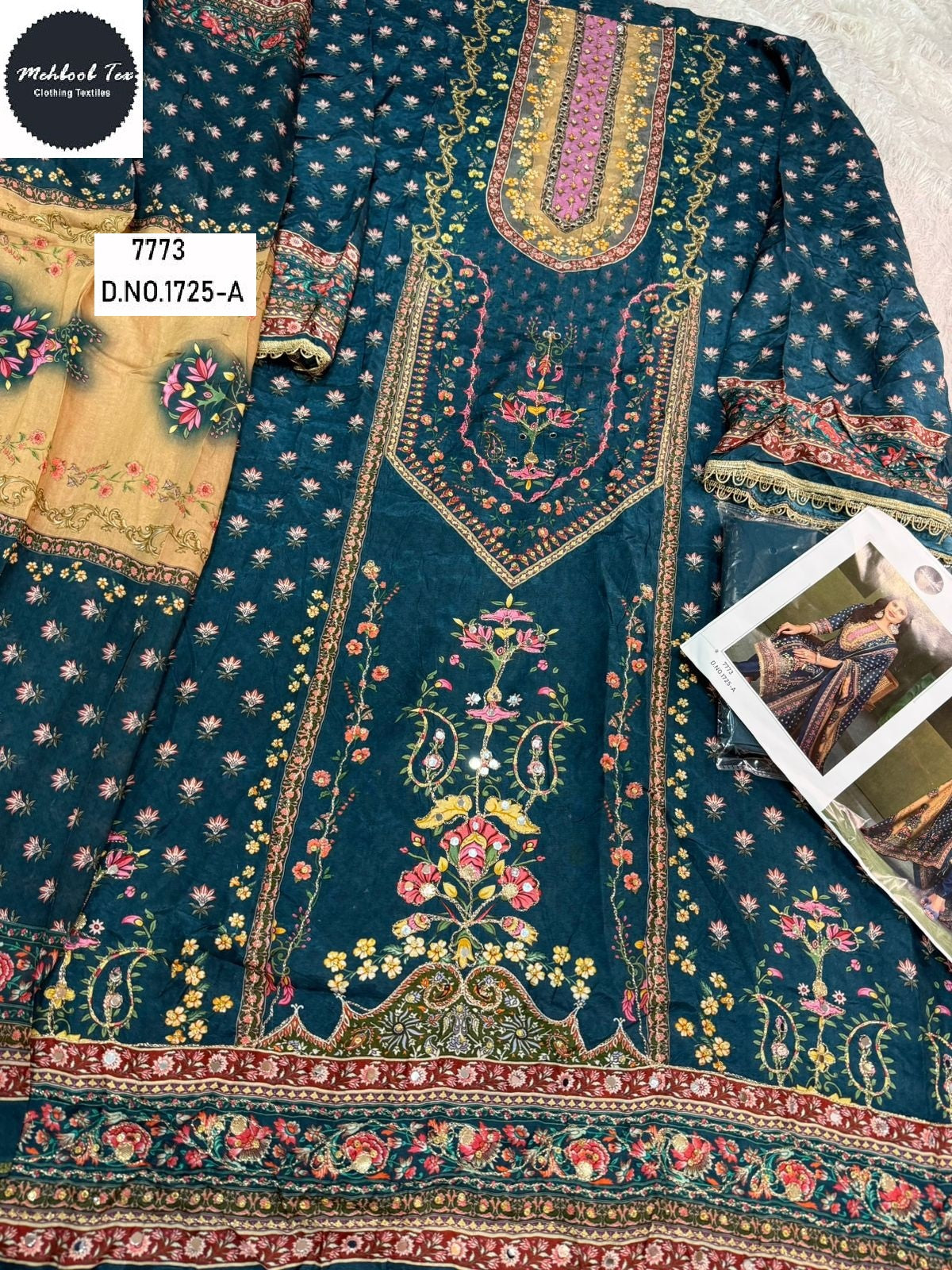 1725-A Mehboob Tex Printed Karachi Unstitched Suits