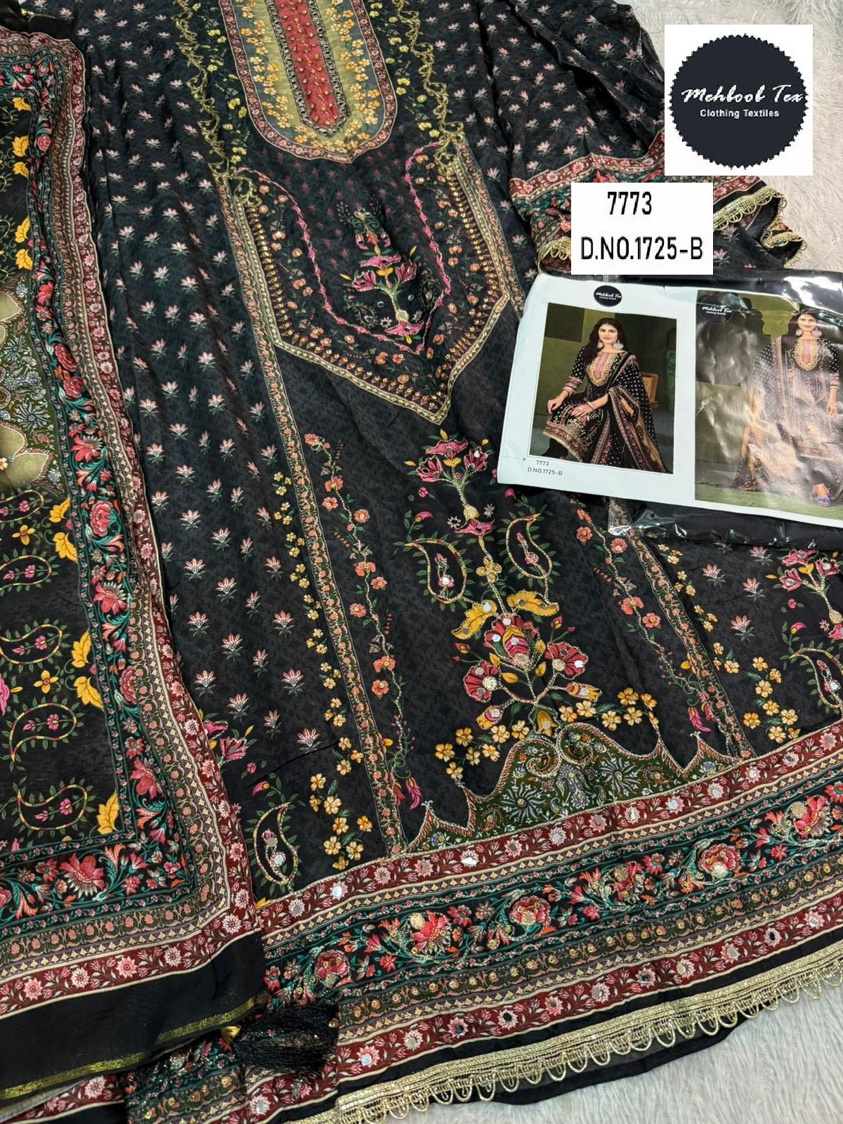 1725-B Mehboob Tex Printed Karachi Unstitched Suits