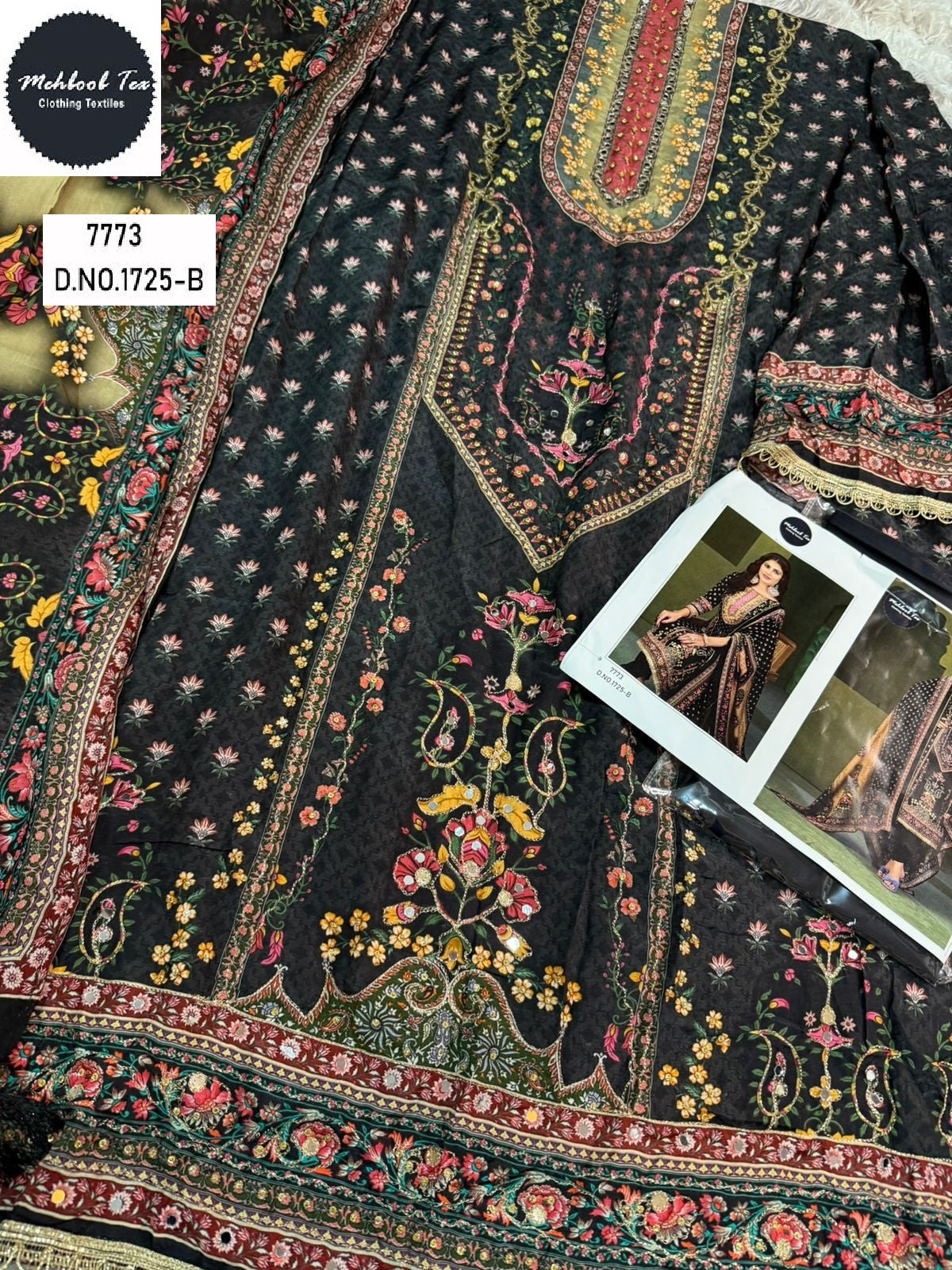 1725-B Mehboob Tex Printed Karachi Unstitched Suits
