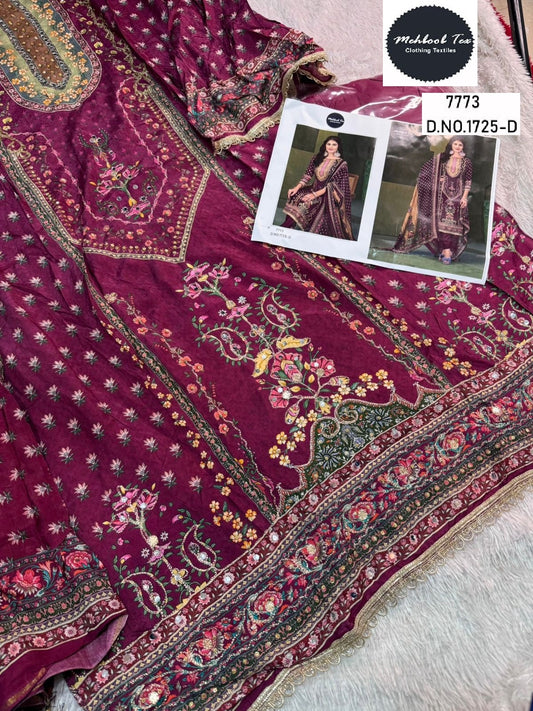 1725-D Mehboob Tex Printed Karachi Unstitched Suits